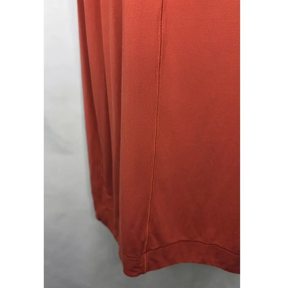 lululemon Modal Pleated Shoulder Tank Top W1DJMS Orange Sleeveless Yoga Studio